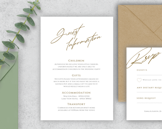 Emma Guest Information Cards