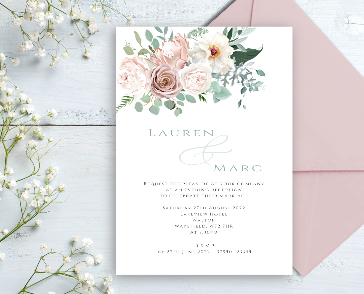 Harper Wedding/Evening Invitations