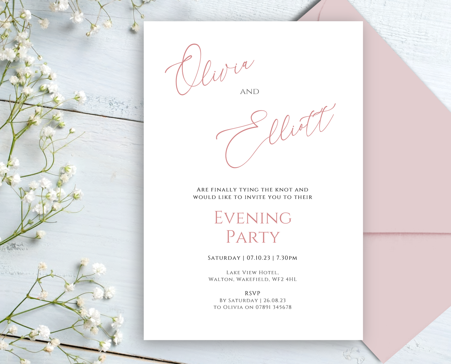 Ava Wedding/Evening Invitations