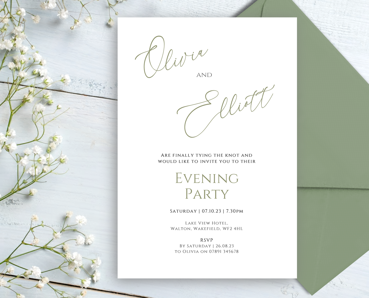 Ava Wedding/Evening Invitations