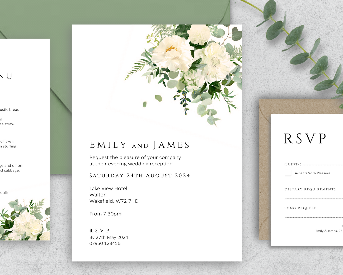 Isabella Wedding/Evening Invitations