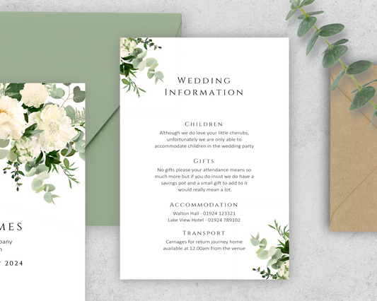 Isabella Guest Information Cards