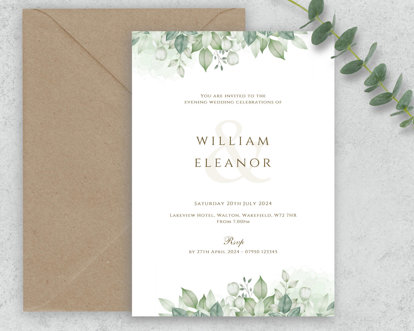 Olivia Wedding/Evening Invitations