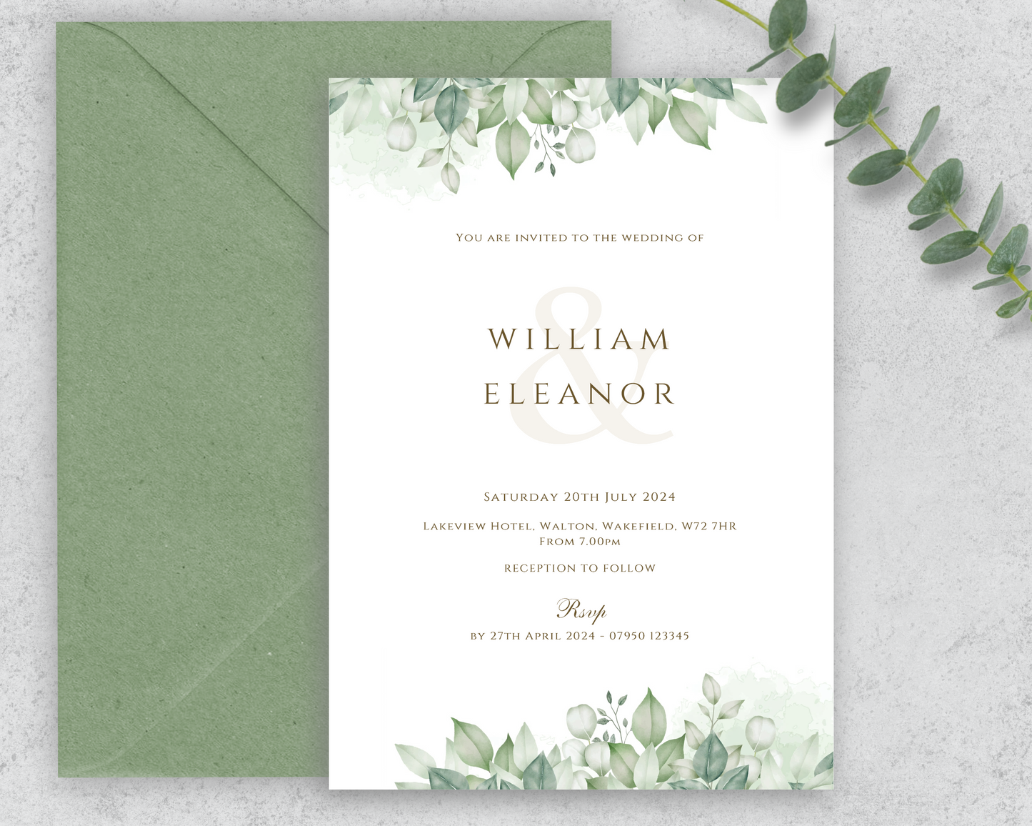Olivia Wedding/Evening Invitations