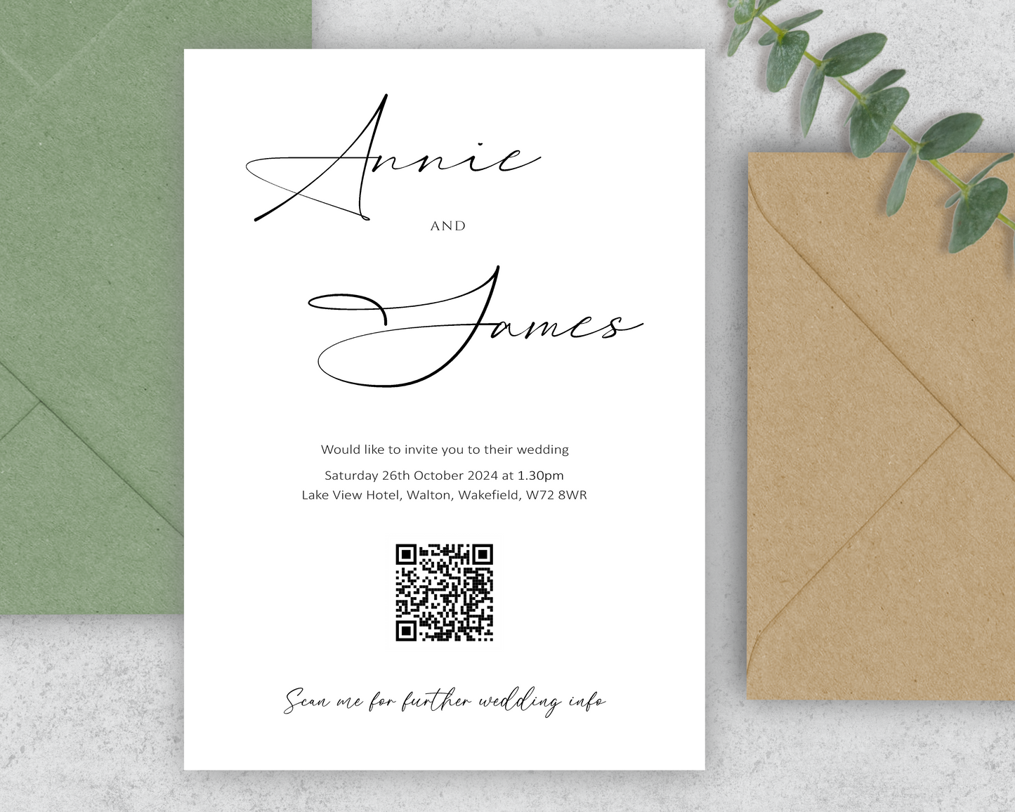 Rosie Wedding/Evening Invitations