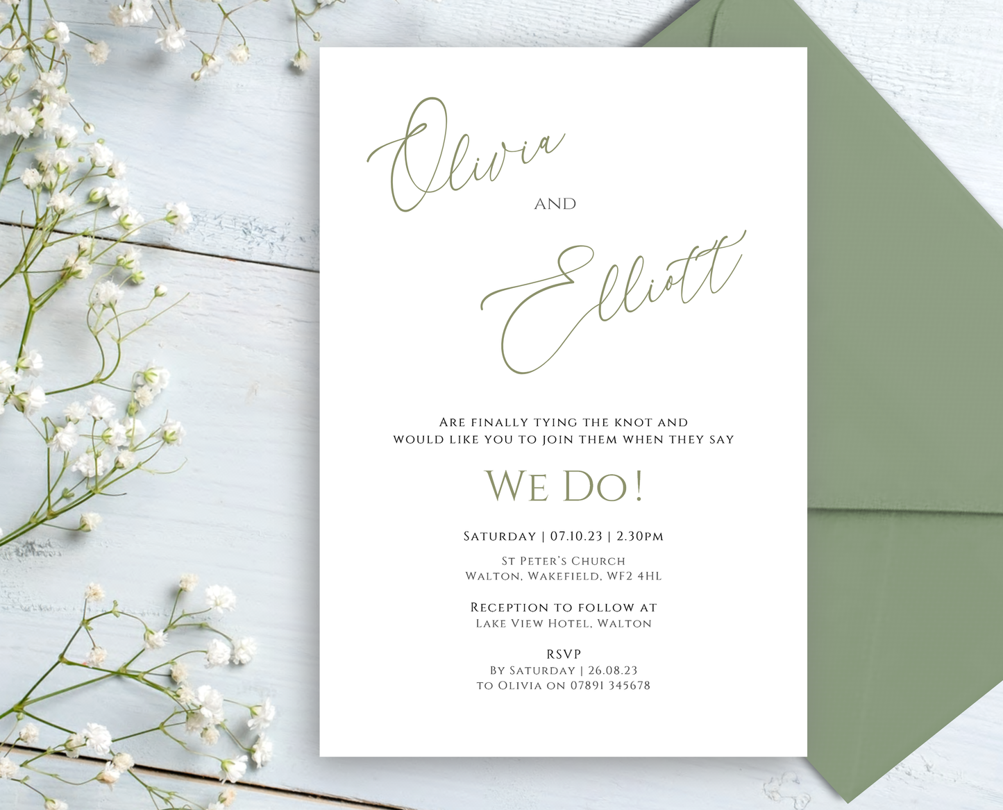 Ava Wedding/Evening Invitations
