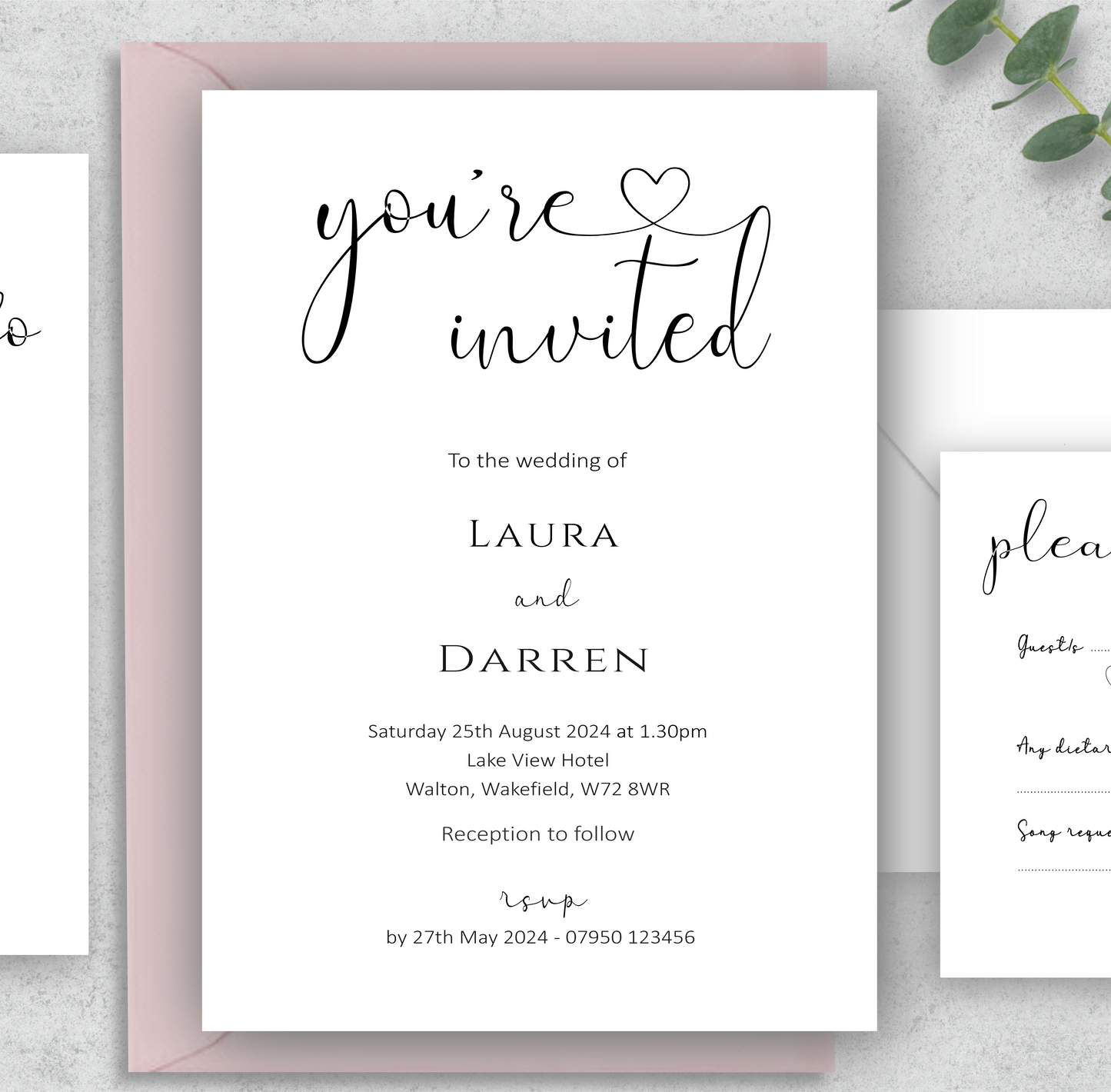 Evely Wedding/Evening Invitations
