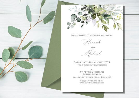 Georgia Wedding/Evening Invitations