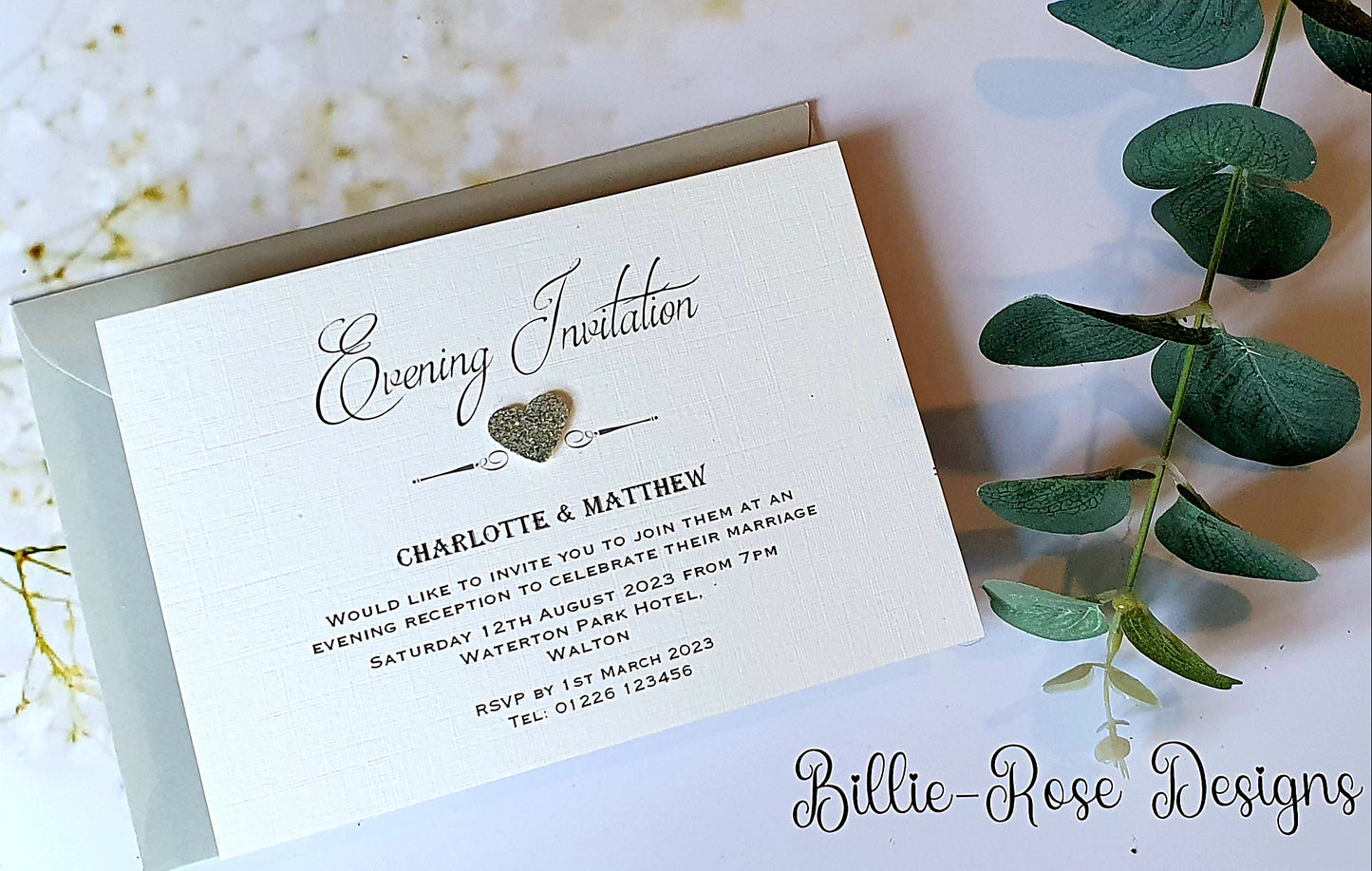 Charlotte Wedding/Evening Invitations