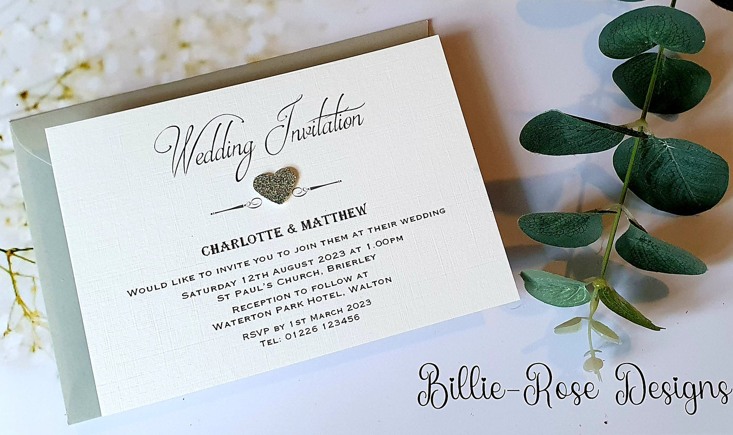 Charlotte Wedding/Evening Invitations