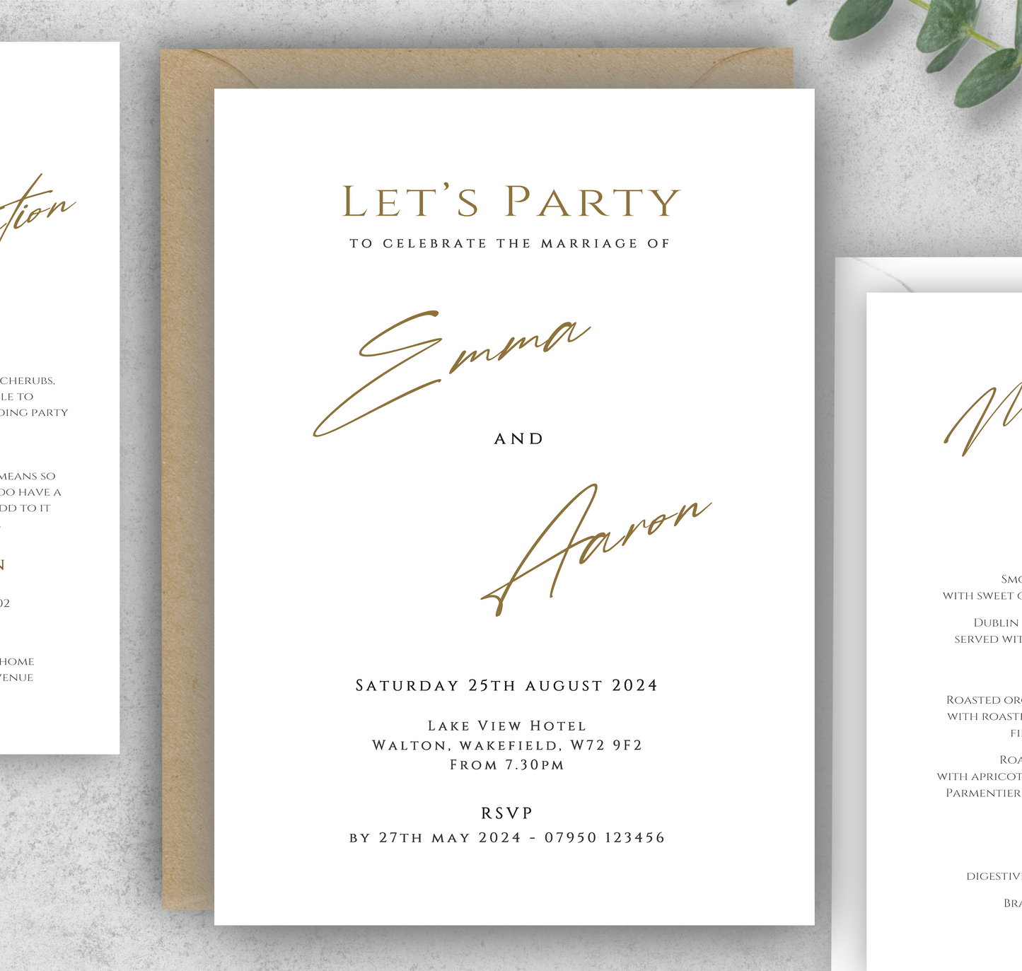 Emma Wedding/Evening Invitations