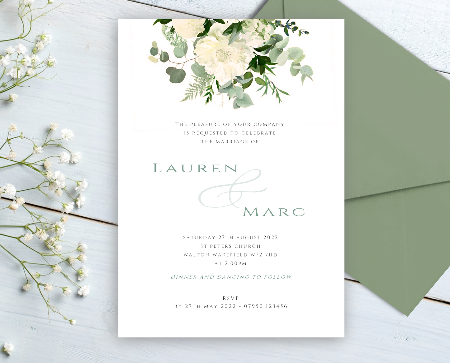 Sienna Wedding/Evening Invitations