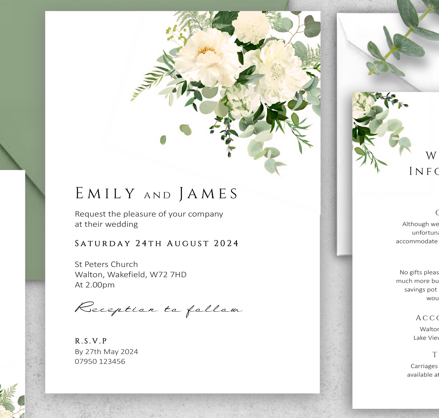 Isabella Wedding/Evening Invitations