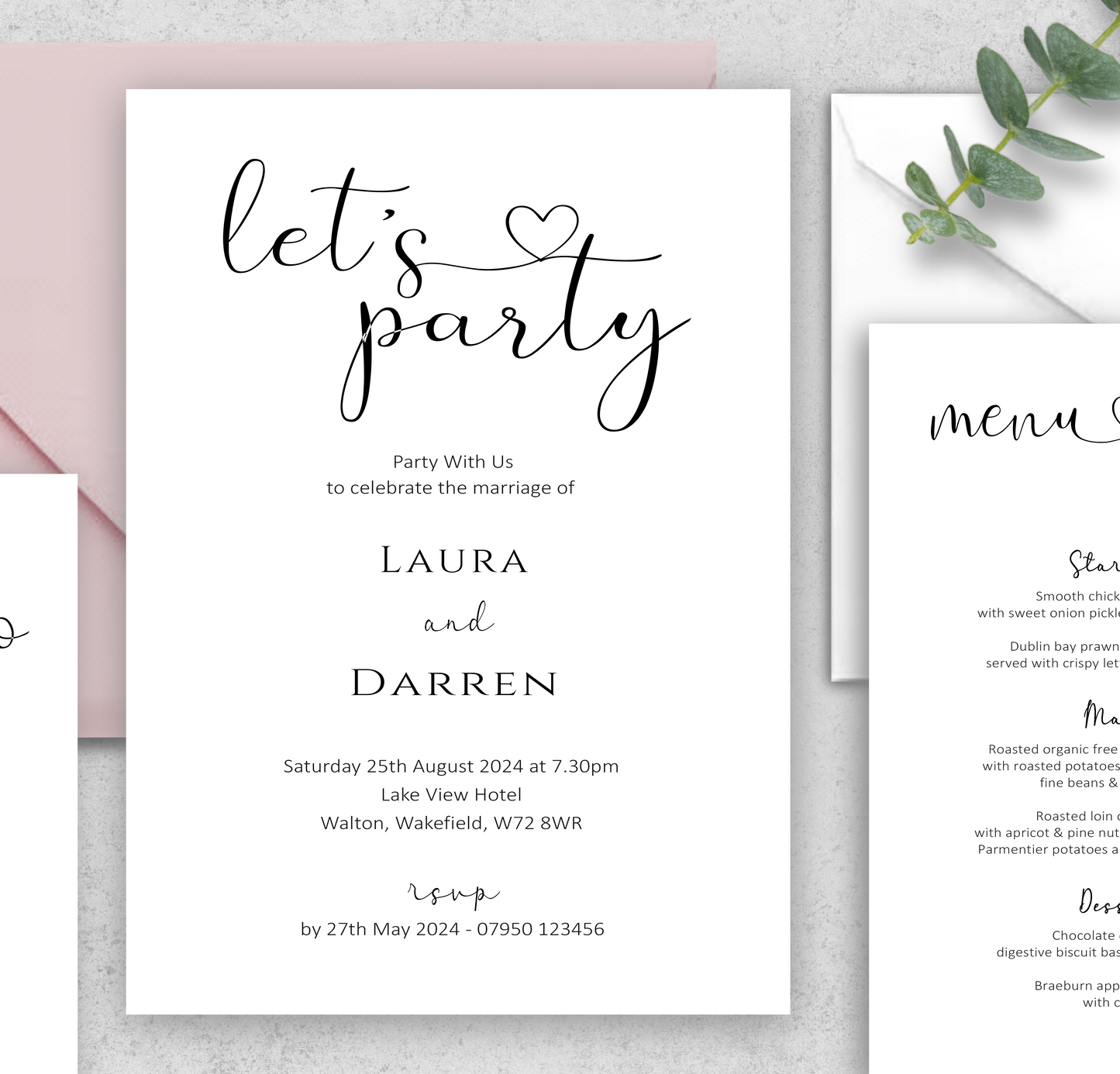 Evely Wedding/Evening Invitations